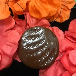 Rare Artsy Brown Boho Hand Design Necklace